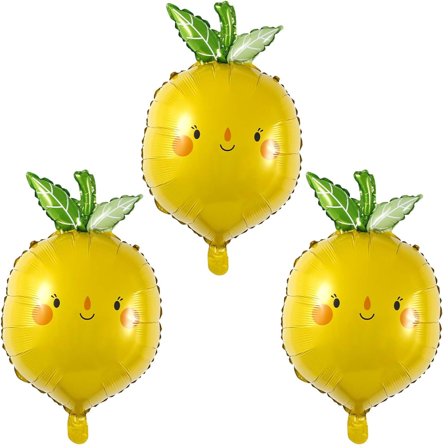 Lemon Foil Balloons 3PCS for Birthday Party Decor