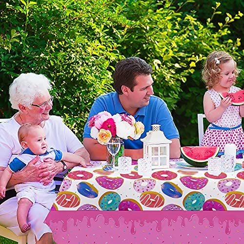 PHOGARY 3 Pack Donut Theme Tablecovers