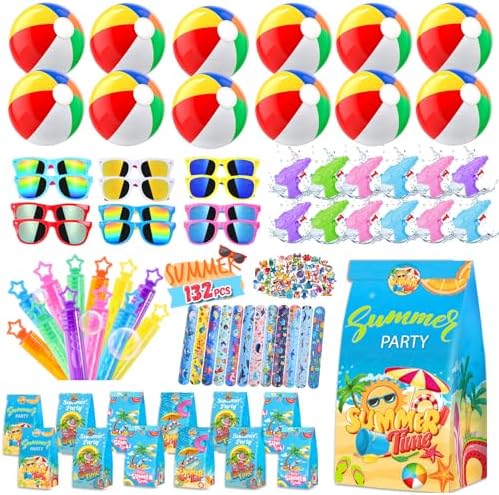 Pool Party Favors for Kids 132PCS Summer Beach Toys