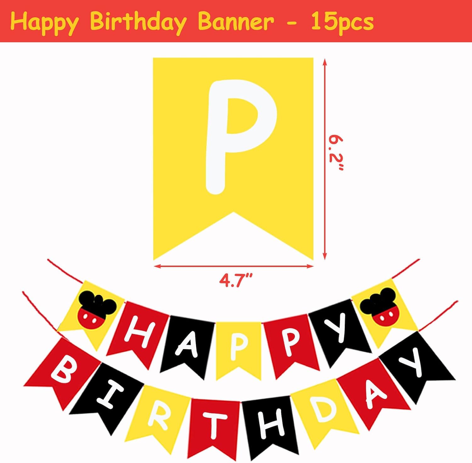 117 Pcs Cartoon 2nd Birthday Party Decor Kit