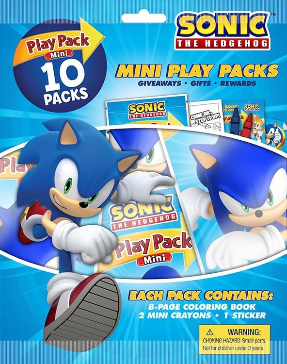 Bendon Sonic the Hedgehog Play Packs 10 Pack