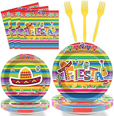96 Piece Fiesta Party Decorations Mexican Themed Set