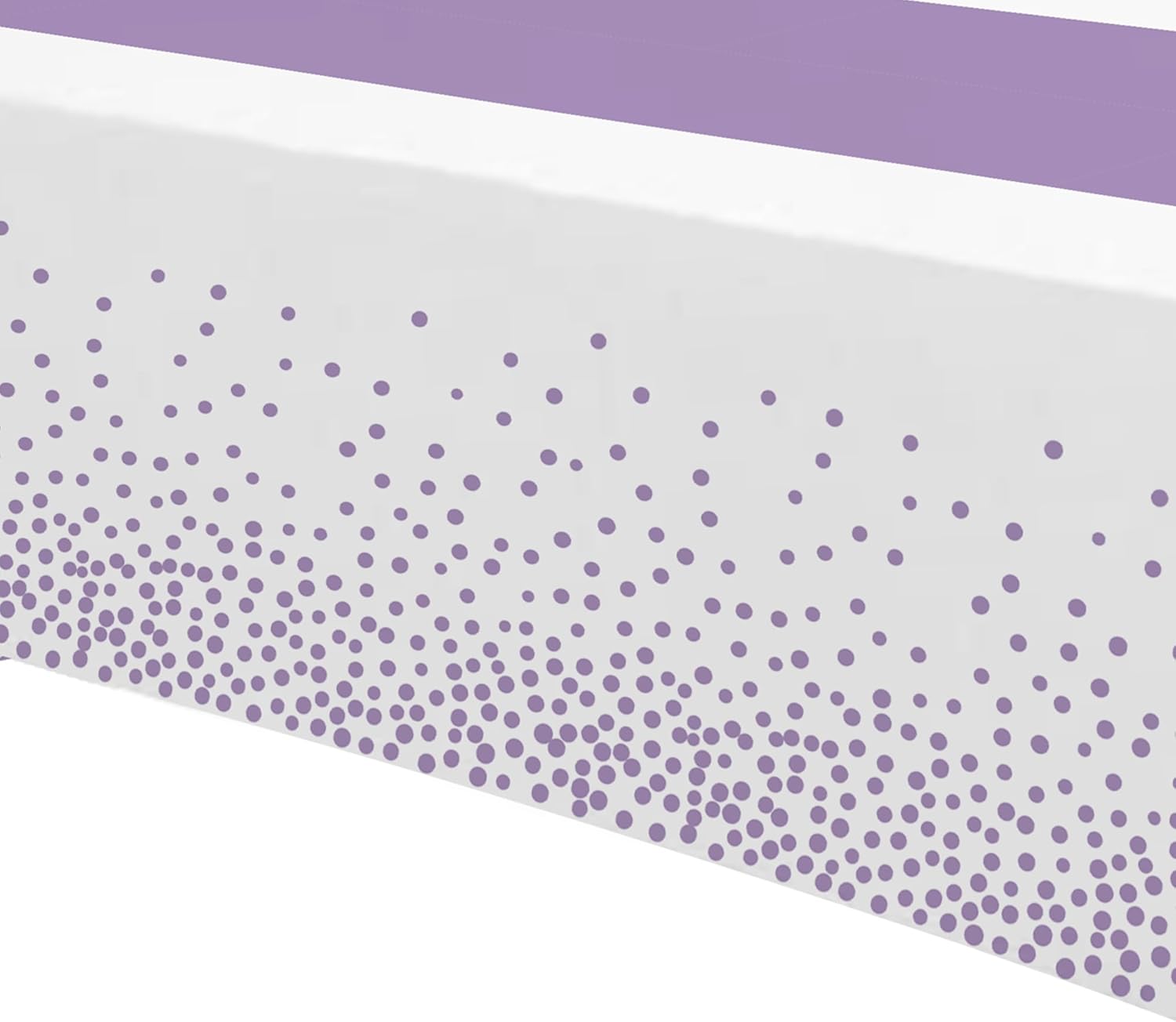 White and Purple Party Decor Tablecloth Set of 3