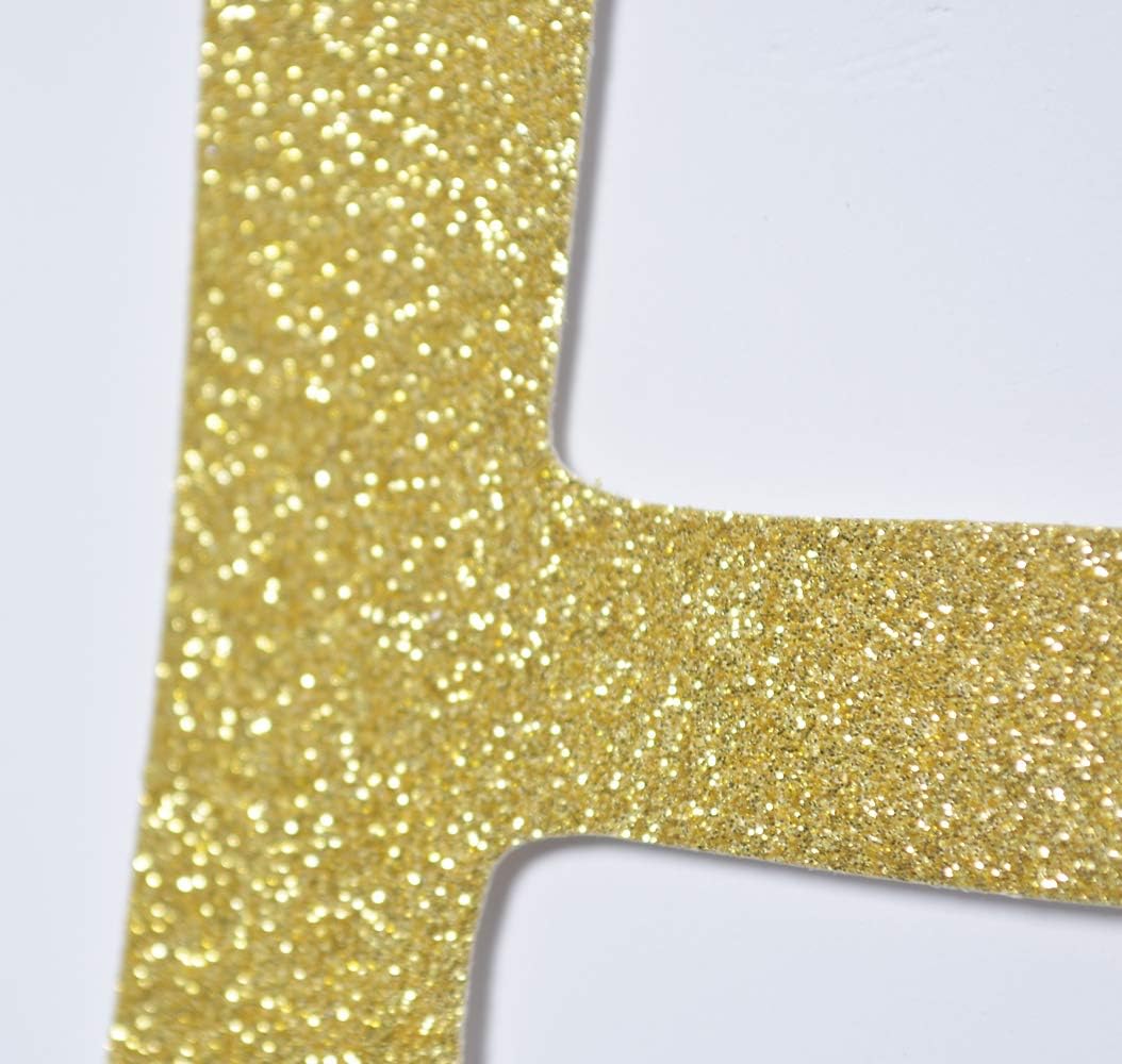 Paris Themed Gold Glitter Banner Decor