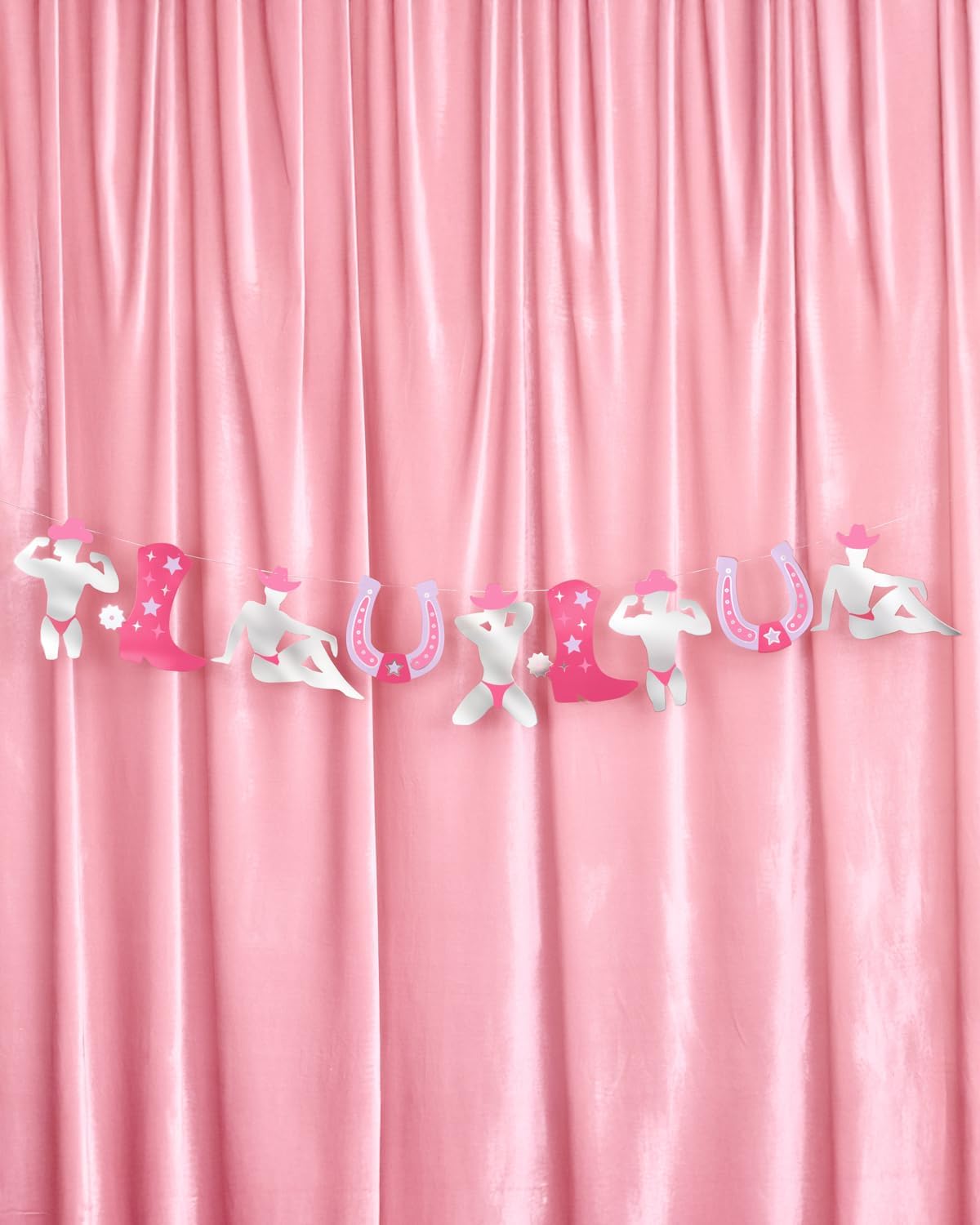 Xo Fetti Bachelorette Cowboy Dancer Foil Banner 5 Ft