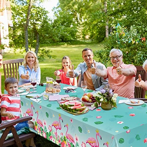 Mixweer 3 Piece Flamingo Tablecloths for Tropical Party