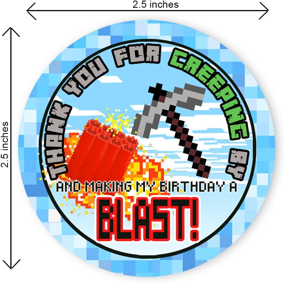 Pixel Party Favor Stickers 20 Bag Set