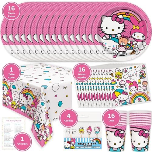 Hello Kitty Birthday Decorations for 16 Guests