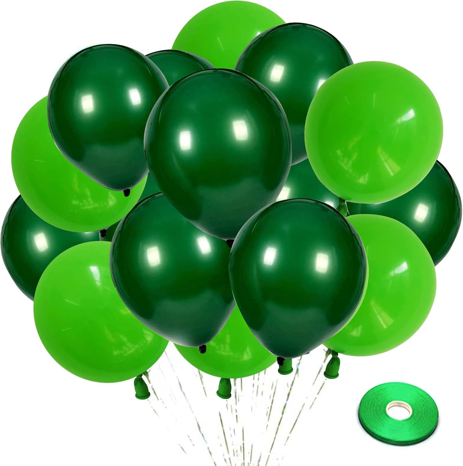 Zesliwy 100pc 12 Inch Green Latex Balloons Set