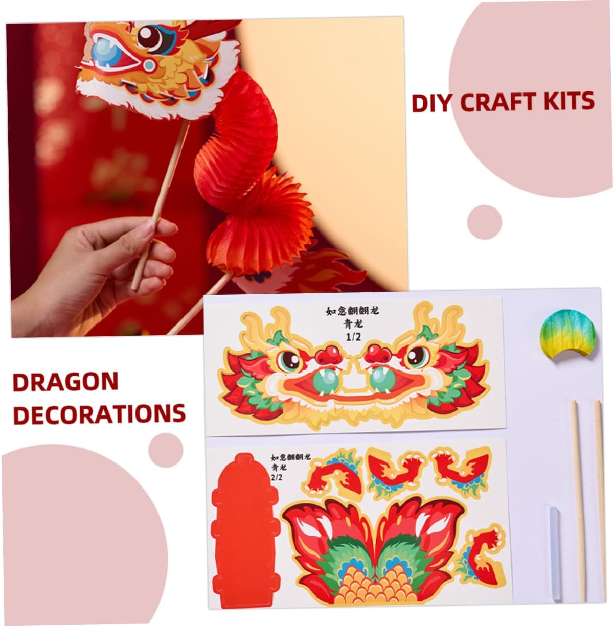 Chinese Paper Dragon Craft Kit for Celebrations