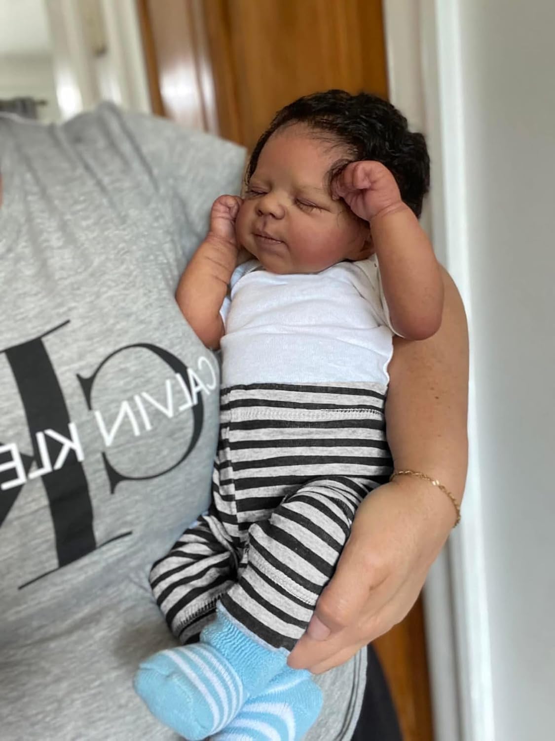 RXDOLL 18 Inch African American Reborn Baby Doll