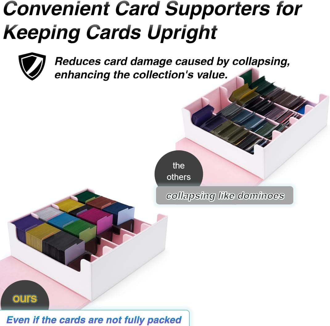 Venssu 4 Row Card Storage Box for 3000 Trading Cards