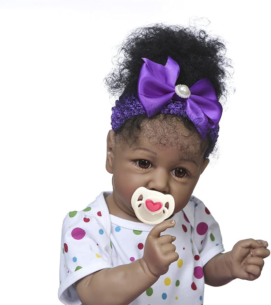 Anano 22 Inch Black Reborn Toddler Doll