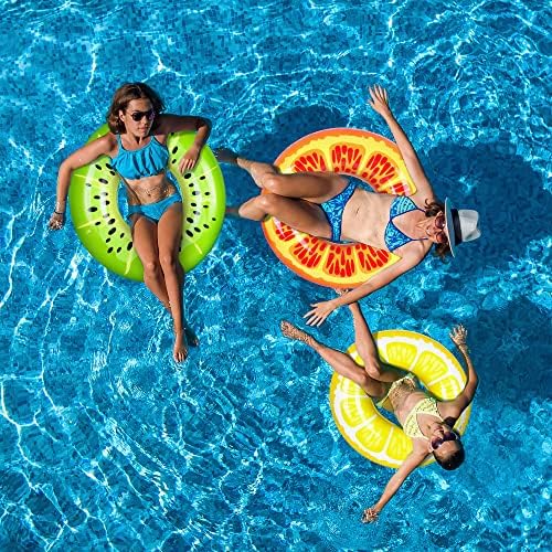 Elcoho 5 Piece Inflatable Swim Rings Pool Toys