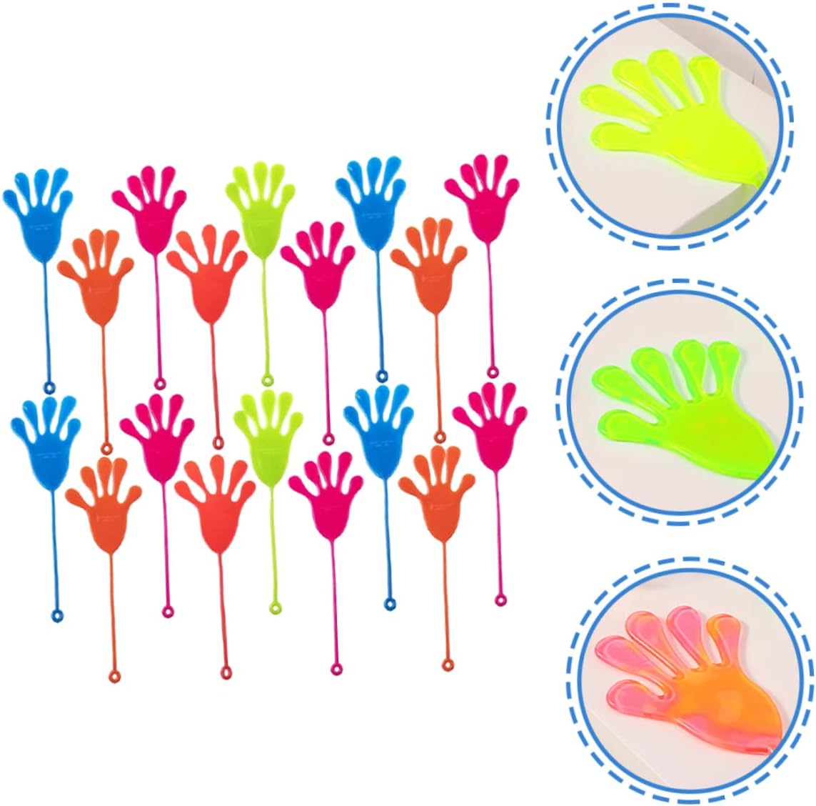 Hemoton 50pcs Elastic Wall Climbing Palm Toys Pack