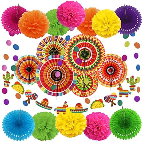 Zerodeco Fiesta Mexican Party Decorations 21 Pcs