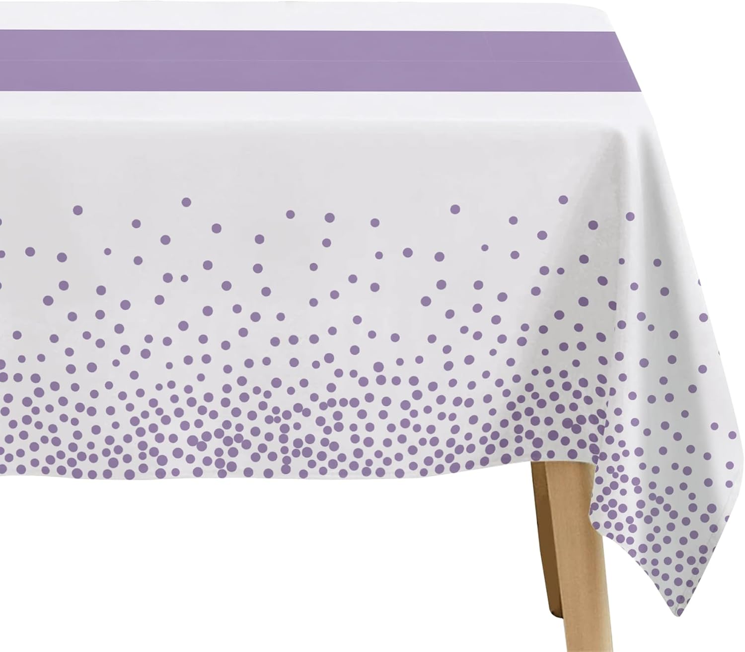 White and Purple Party Decor Tablecloth Set of 3