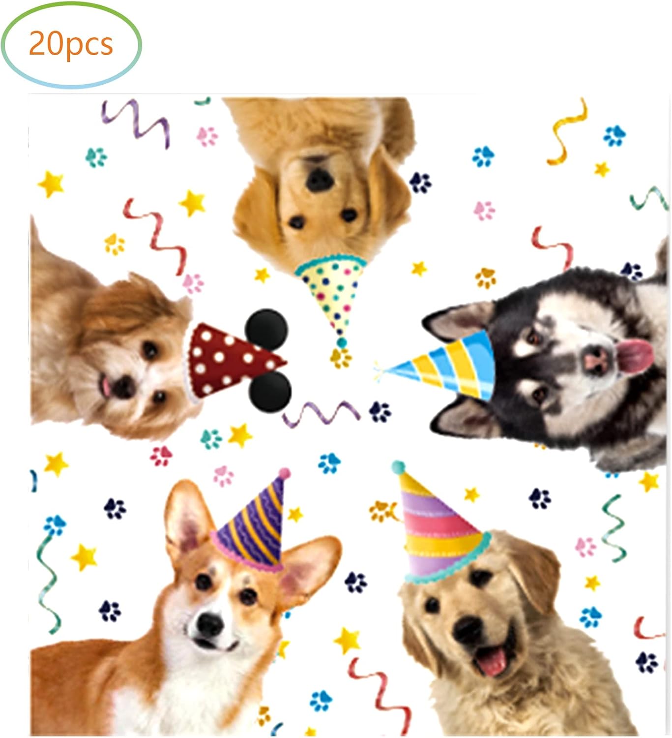 Dog Birthday Party Supplies 20 Plates and 20 Napkins
