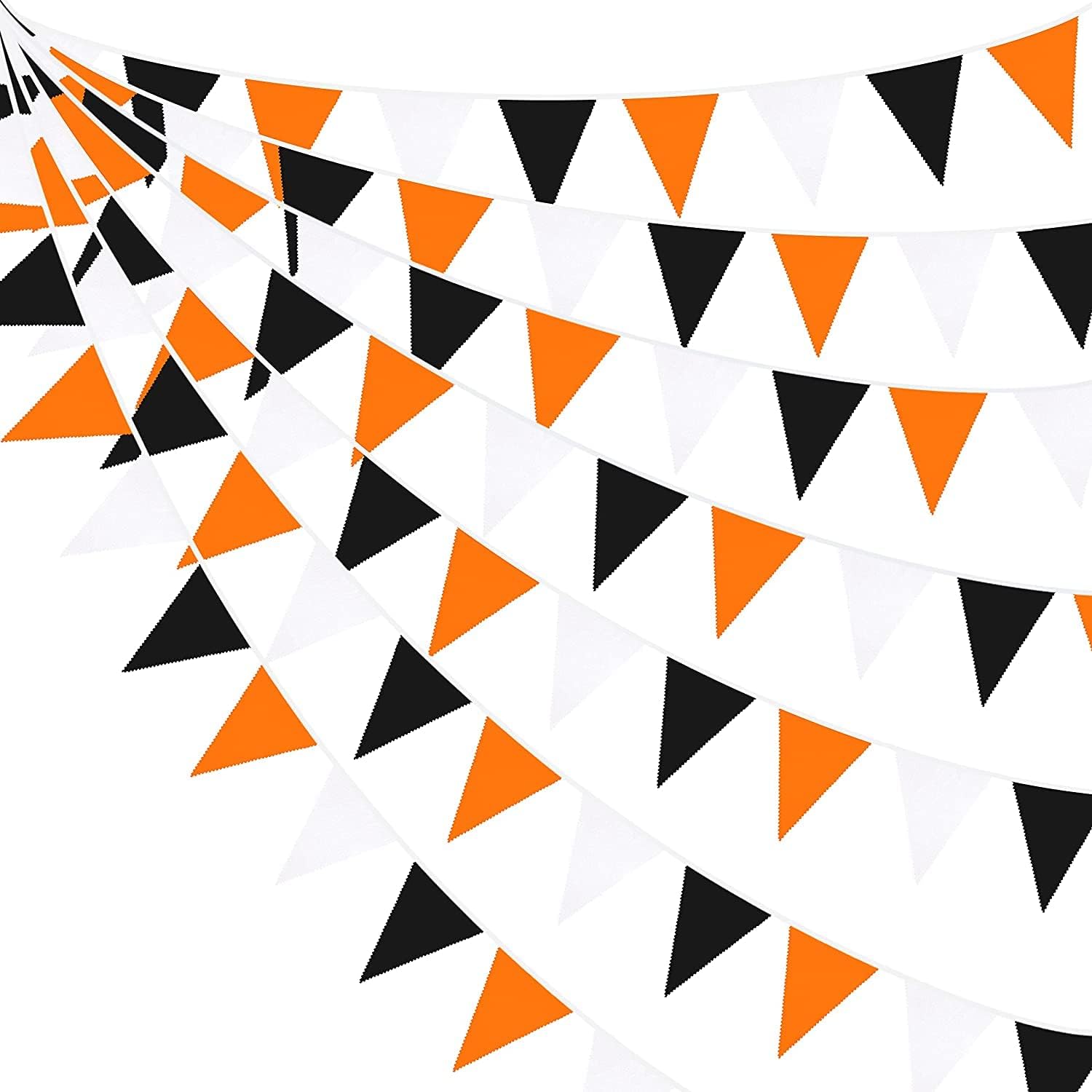 32 Ft Orange Black White Graduation Party Bunting Banner Garland
