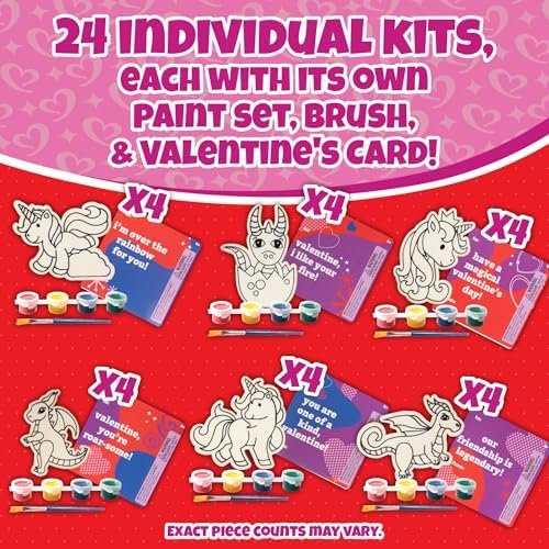 Unicorn Dragon Wood Painting Kit 24 Count