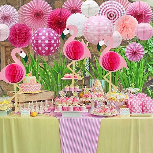Tropical Flamingo Party Honeycomb Decoration Kit