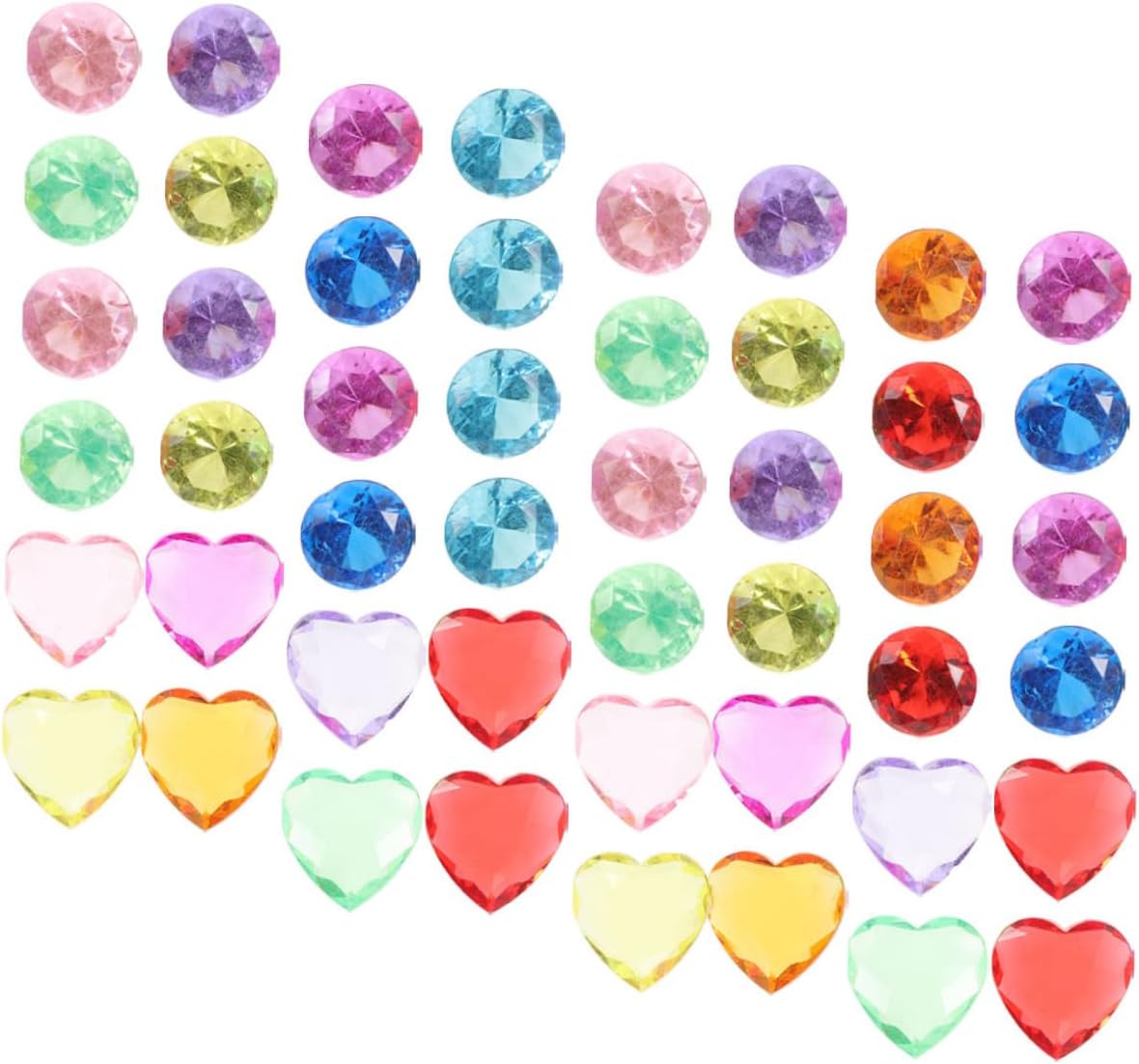 1set Plastic Diamond Gems for Pirate Treasure Hunt Party Favors