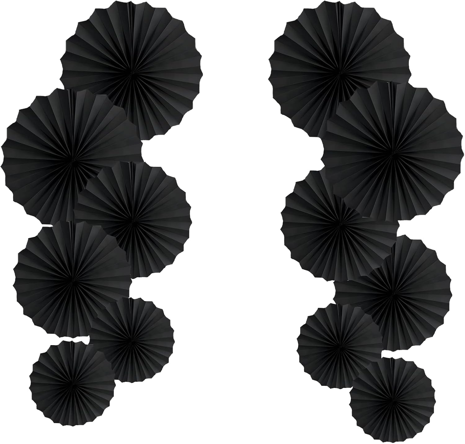 HQZ Black Party Hanging Fans DIY Set 12pcs