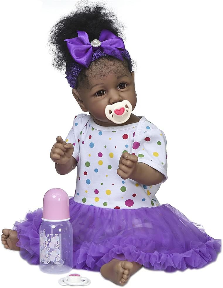 Anano 22 Inch Black Reborn Toddler Doll