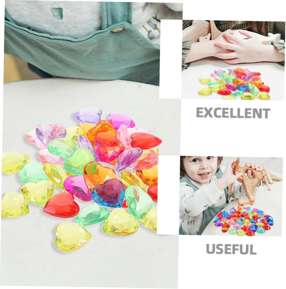 1 Set Plastic Gemstones for Decorations and Party Supplies