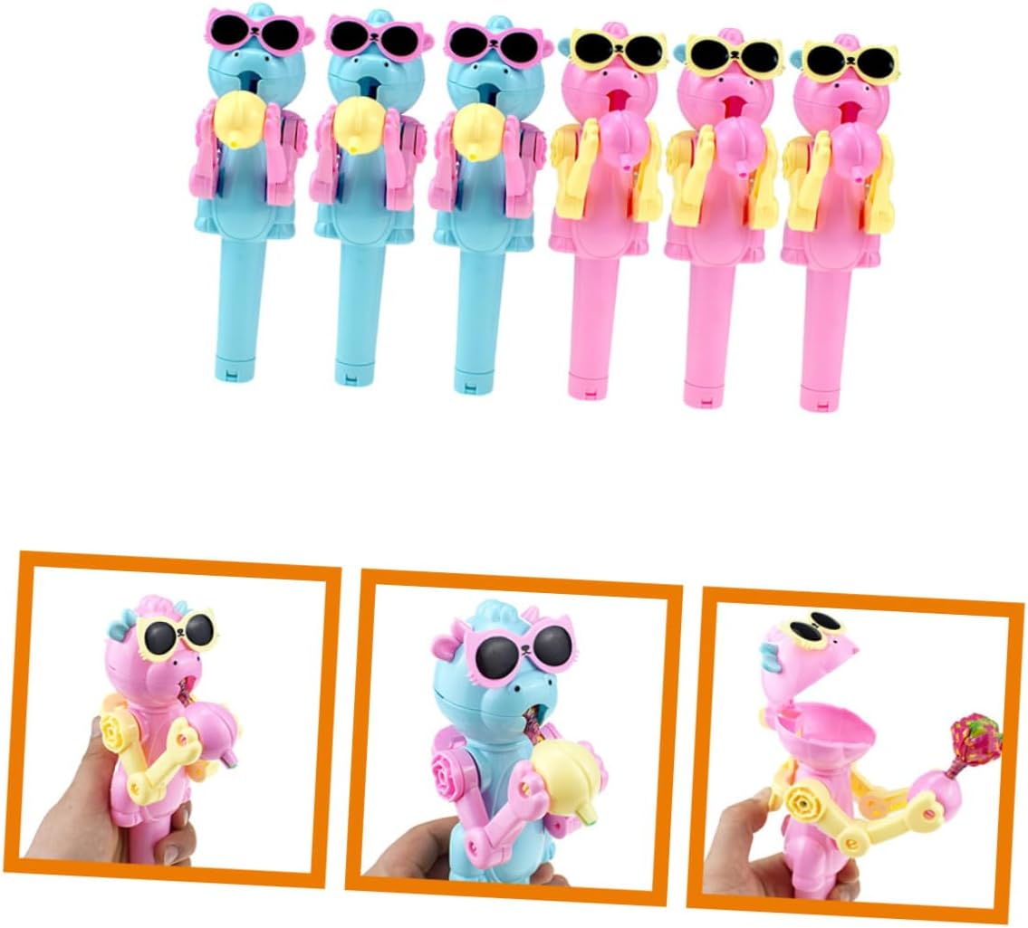6Pcs Lollipop Robot Holder Fun Storage Gag Toy