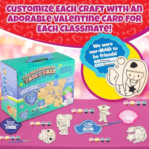 Mermaid And Pirate Wood Painting Kits 24 Ct