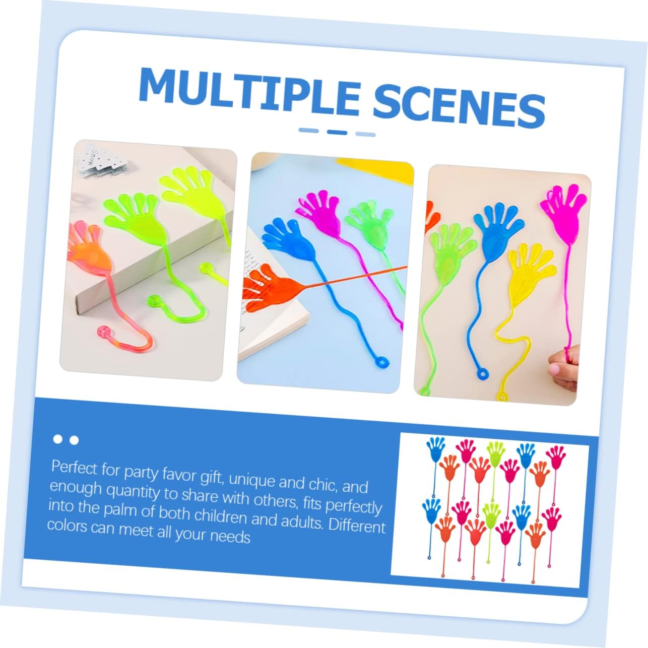 KICHOUSE 50pcs Stretchy Toys for Kids Fun Party Favor Gifts