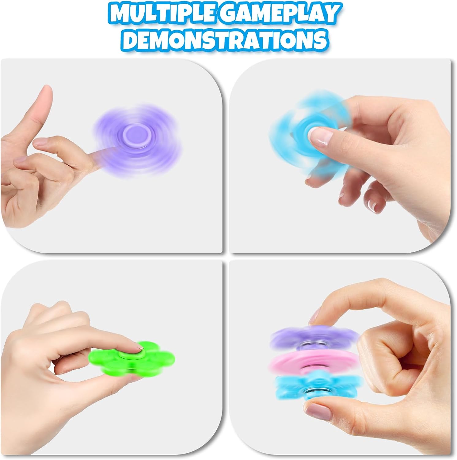 Nicknack 60PCS Fidget Spinners Bulk Toys for Kids and Adults