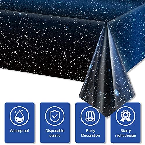 Tatuo Space Tablecloth Starry Night Decor 54x108 Inch 2Pcs