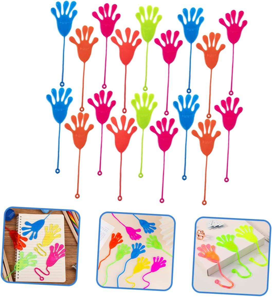 Hemoton 50pcs Elastic Wall Climbing Palm Toys Pack
