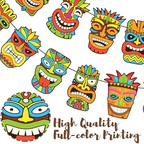Hawaii Tiki Birthday Party Decor Banners