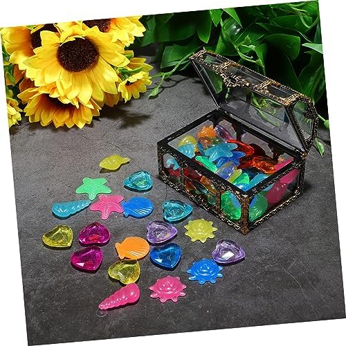 VANZACK Pirate Treasure Chest Glowing Stones Pool Toy Favors