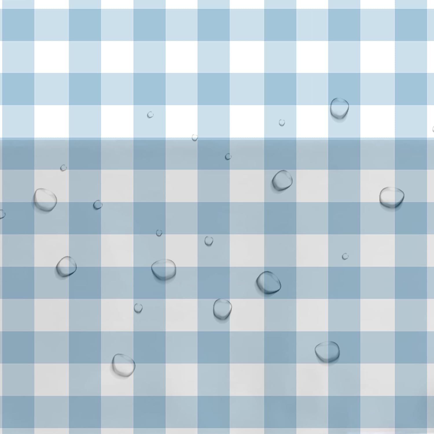 Light Blue Gingham Tablecloths 3 Pack Disposable Party Supplies