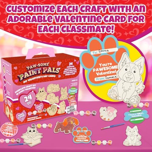 Cat Dog Wood Painting Kits 24 Count