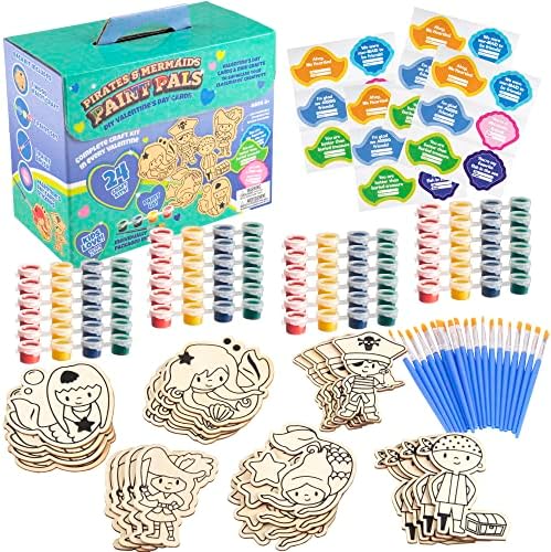Mermaid And Pirate Wood Painting Kits 24 Ct