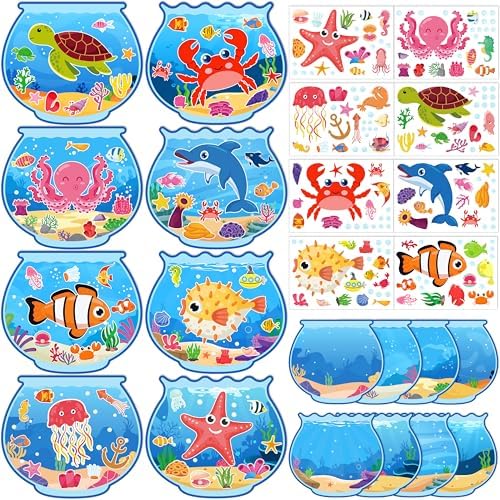 80UncleKimby 32pcs Ocean Animal Craft Sticker Kit