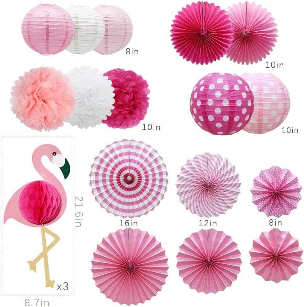 Tropical Flamingo Party Honeycomb Decoration Kit