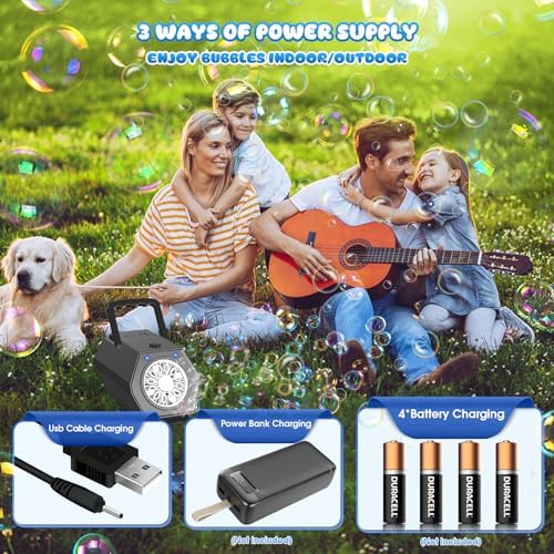 PANACARE Automatic Bubble Machine with LED Lights
