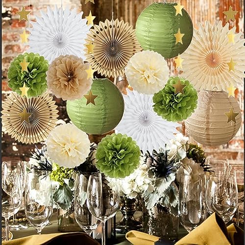 Olive Green and Brown Party Decor Kit