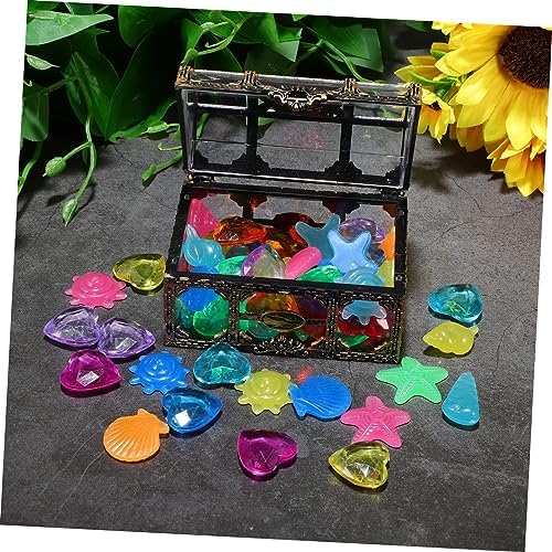VANZACK Pirate Treasure Chest Glowing Stones Pool Toy Favors