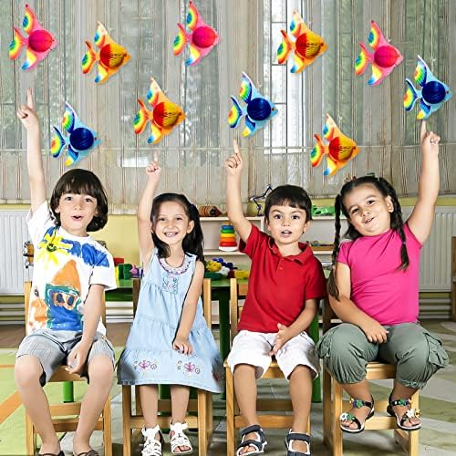 GuassLee 10pcs Tissue Fish Decorations 10 Inch