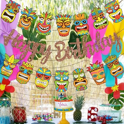 Hawaii Tiki Birthday Party Decor Banners