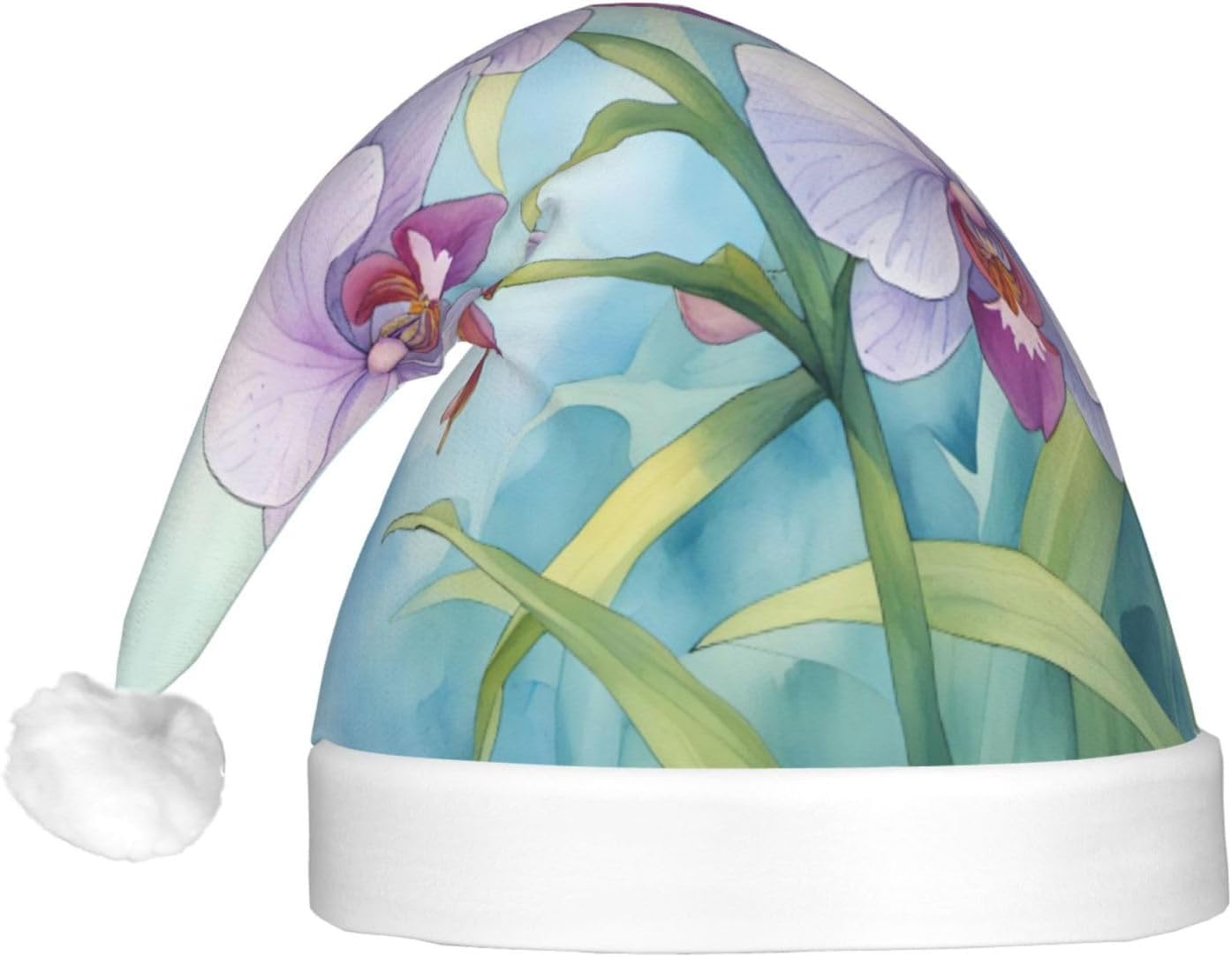 QINZHENG LED Orchid Butterfly Santa Hat for Adults