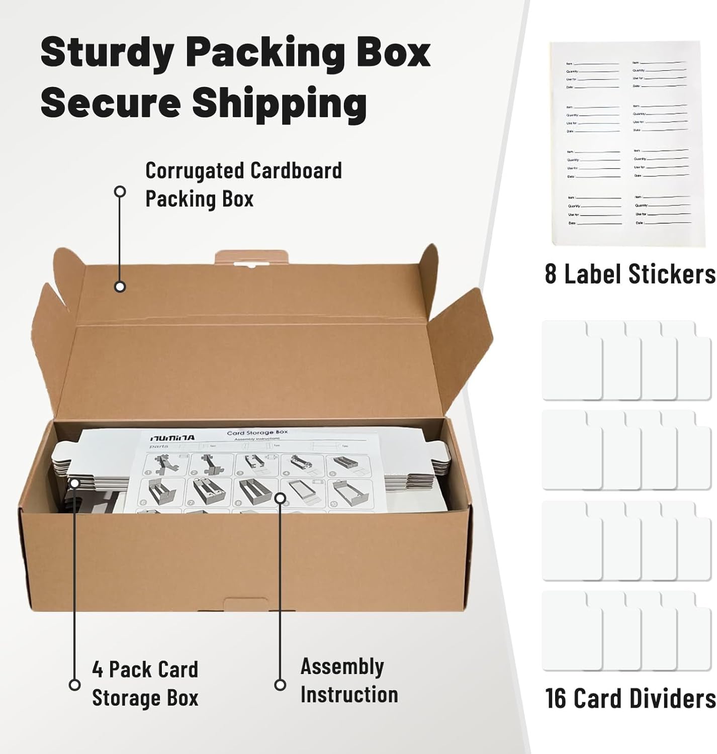 NUMINA 4 Pack 1600 Card Storage Box for Collectible Cards