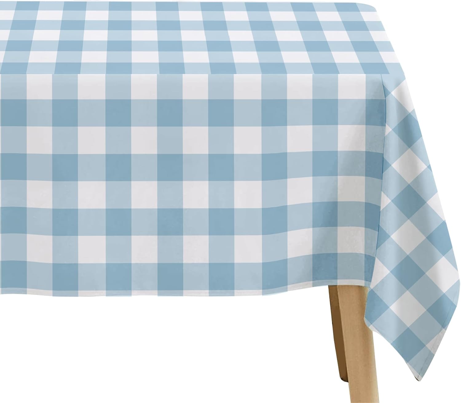 Light Blue Gingham Tablecloths 3 Pack Disposable Party Supplies